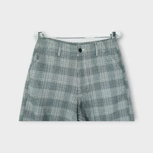 Womens American Eagle Super High Rise Baggy Wide Leg Pants Black White 6 LONG - Picture 3 of 7